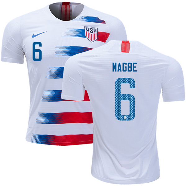 USA #6 Nagbe Home Soccer Country Jersey